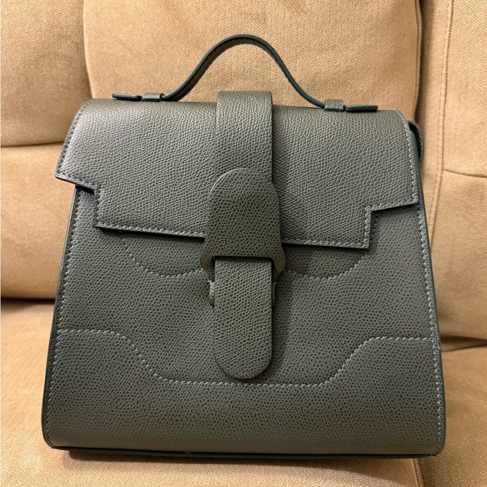 Senreve Charcoal Leather Backpack